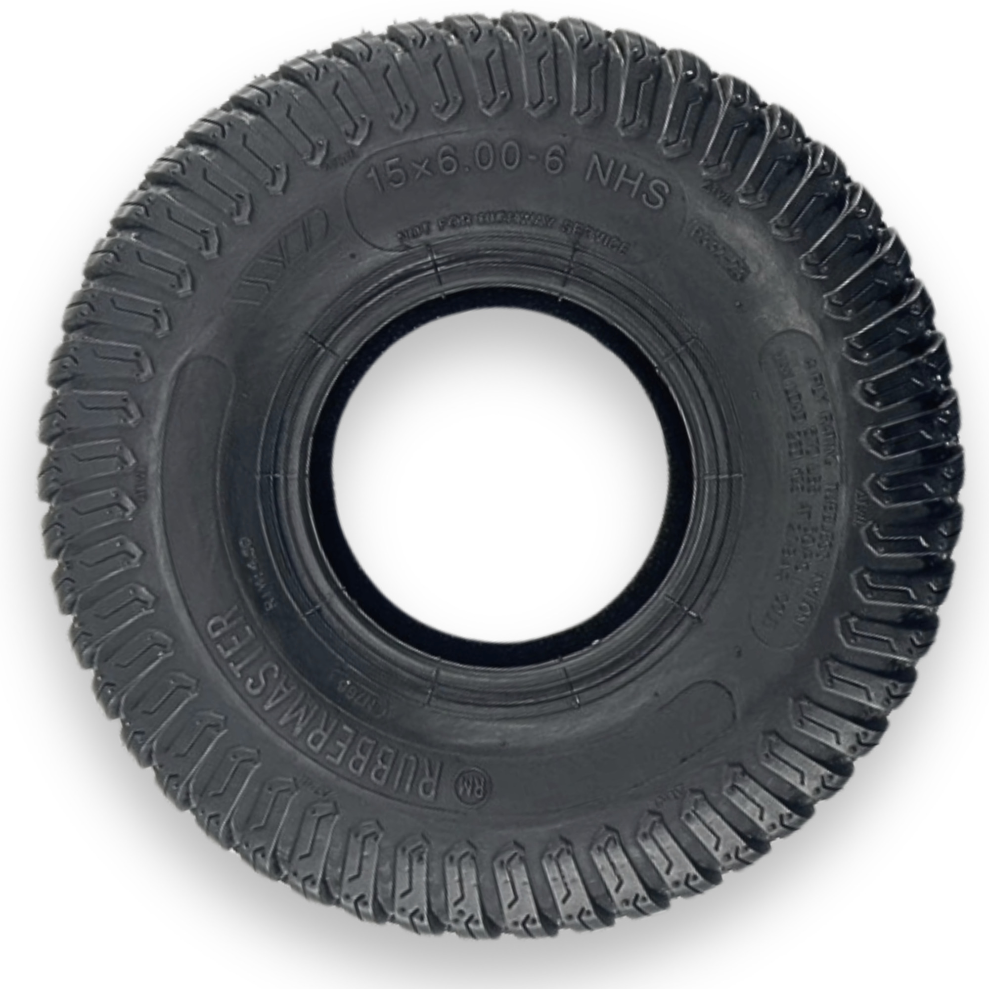 RubberMaster, S-Turf 4 Ply Tire 15x6.00-6 Tire Diameter 14.88 in, Model# 450180